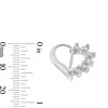 Thumbnail Image 3 of Cubic Zirconia Heart Stud Earrings in Sterling Silver