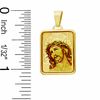 Thumbnail Image 1 of Enamel Jesus with Crown Medallion Charm in 10K Gold
