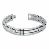 Thumbnail Image 1 of Diamond Accent ID Bracelet in Stainless Steel - 8.5"