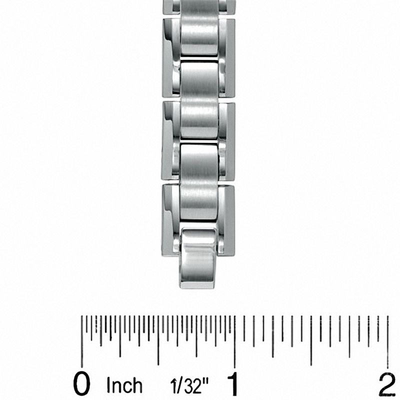 Diamond Accent ID Bracelet in Stainless Steel - 8.5"