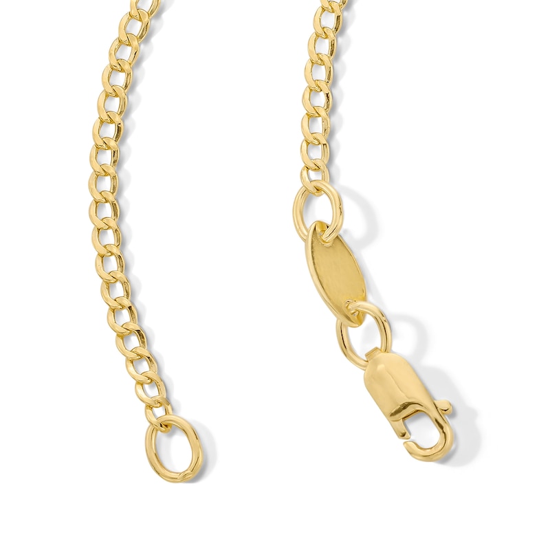 Main Image 3 of 14K Hollow Gold Bonded Curb Chain - 18&quot;