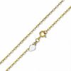 Thumbnail Image 0 of Sterling Silver with 14K Gold Plate 040 Gauge Square Cable Chain Necklace - 18"