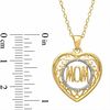 Thumbnail Image 1 of Diamond Accent Mom Swirl Heart Pendant in Sterling Silver with 18K Gold Plate