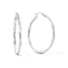 Thumbnail Image 1 of 45mm Twist Tube Hoop Earrings in Hollow Sterling Silver