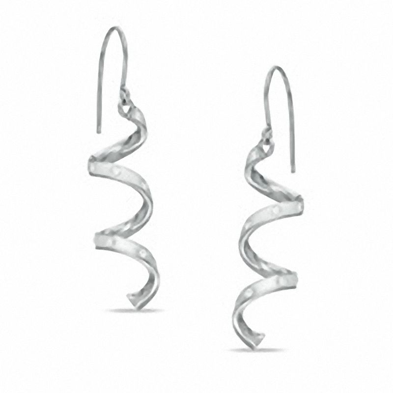 Banter Diamond-Cut Spiral Threader Earrings in 10K Gold