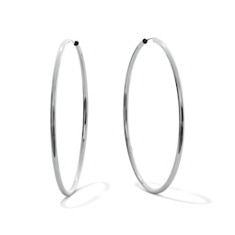 Tube Hollow Sterling Silver Continuous Hoops