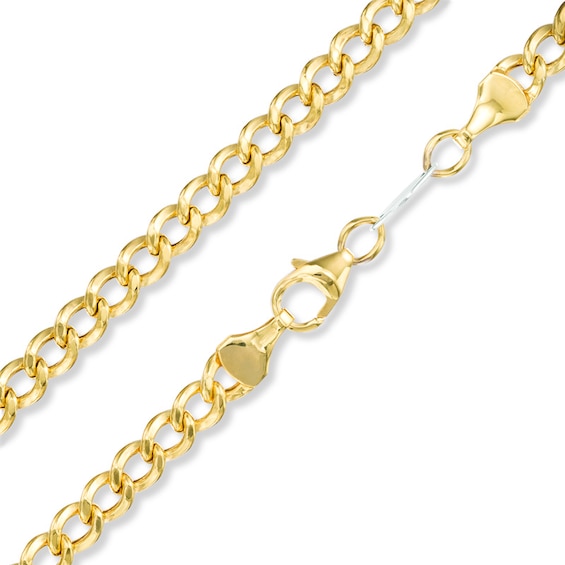 Sterling Silver with 14K Gold Plate 100 Gauge Curb Chain Necklace - 20"
