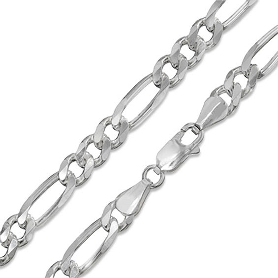 150 Gauge Figaro Chain Necklace in Sterling Silver