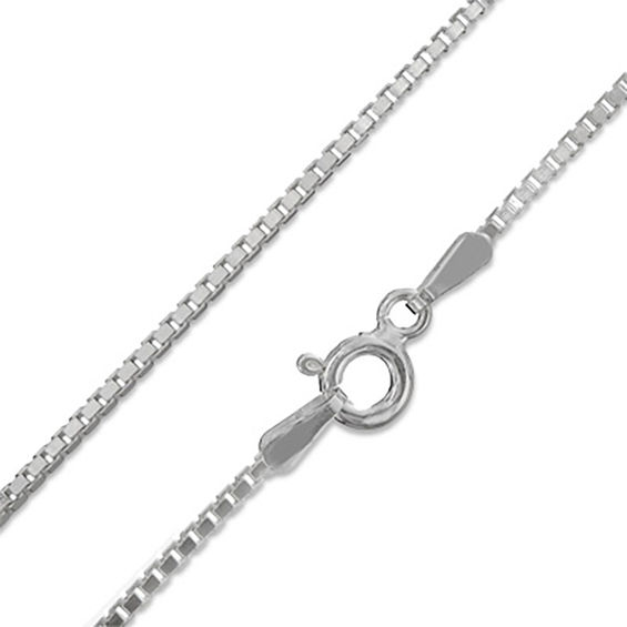 Made in Italy Gauge Box Chain Necklace in Solid Sterling Silver