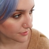 Thumbnail Image 1 of 14K Solid Gold CZ Triangle Screw Nose Stud - 22G 1/4"