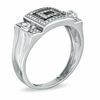 Thumbnail Image 1 of 1/3 CT. T.W. Enhanced Black and White Diamond Ring in Sterling Silver - Size 10.5