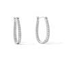 Thumbnail Image 1 of Cubic Zirconia Inside-Out Hoop Earrings in Sterling Silver