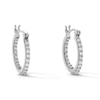 Thumbnail Image 1 of Cubic Zirconia 15mm Inside-Out Hoop Earrings in Sterling Silver