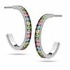 Thumbnail Image 0 of Multi-Color Crystal 22mm Hoop Earrings in Sterling Silver