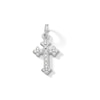 Thumbnail Image 1 of Cubic Zirconia Ornate Cross Dangle Charm in Sterling Silver