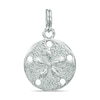 Thumbnail Image 0 of Textured Sand Dollar Dangle Charm in Sterling Silver