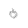 Thumbnail Image 1 of Cubic Zirconia Heart Outline Dangle Charm in Sterling Silver