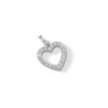 Thumbnail Image 3 of Cubic Zirconia Heart Outline Dangle Charm in Sterling Silver