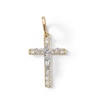 Thumbnail Image 1 of Cubic Zirconia Crucifix Necklace Charm in 10K Two-Tone Gold