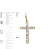 Thumbnail Image 4 of Cubic Zirconia Crucifix Necklace Charm in 10K Two-Tone Gold