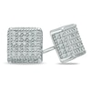 Thumbnail Image 1 of Cubic Zirconia Square Stud Earrings in Sterling Silver