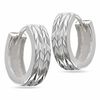 Thumbnail Image 0 of Diamond-Cut Huggie Hoop Earrings in Sterling Silver