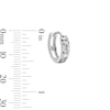 Thumbnail Image 3 of Cubic Zirconia Huggie Hoop Earrings in Solid Sterling Silver