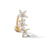 Thumbnail Image 1 of 10K Semi-Solid Gold CZ Triple Flower Belly Button Ring - 14G 3/8&quot;