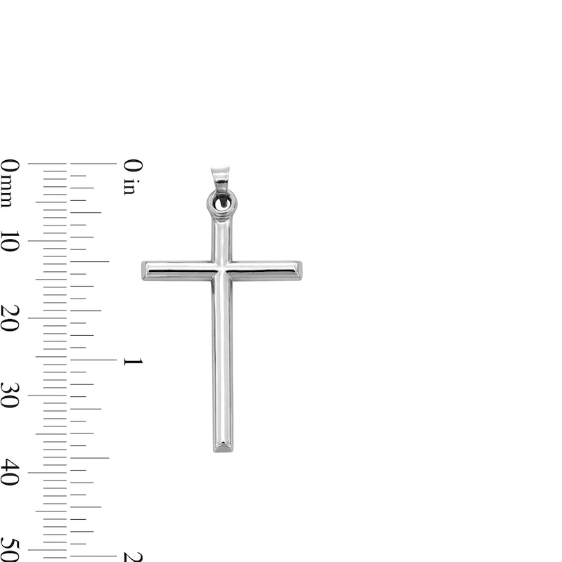 Main Image 4 of Cross Charm in Hollow Sterling Silver