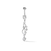 Thumbnail Image 1 of Solid Stainless Steel CZ Dangling Belly Button Ring - 14G 7/16&quot;