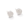 Thumbnail Image 3 of Diamond Accent Circle Stud Earrings in Sterling Silver