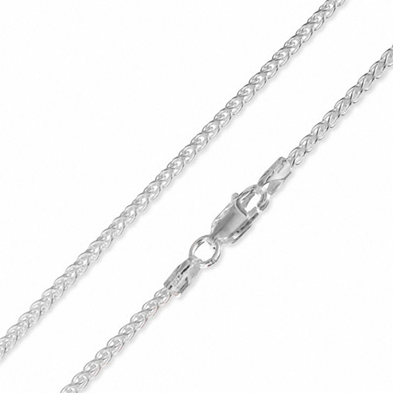 Sterling Silver 050 Gauge Spiga Chain Necklace - 18"
