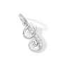 Thumbnail Image 3 of Cubic Zirconia Cursive &quot;J&quot; Charm in Sterling Silver