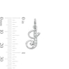 Thumbnail Image 4 of Cubic Zirconia Cursive &quot;J&quot; Charm in Sterling Silver