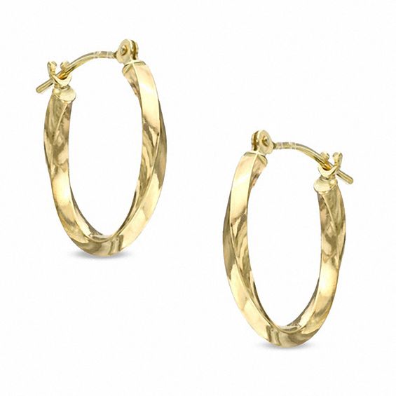 10kt real gold hoop Earring deals 2 tones 16.9 mm