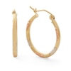 Thumbnail Image 1 of 20mm Hoop Earrings in 10K Tri-Tone Gold