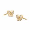Thumbnail Image 0 of Cubic Zirconia Butterfly Stud Earrings in 10K Gold