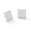 Thumbnail Image 1 of 1/20 CT. T.W. Diamond Square Stud Earrings in Sterling Silver