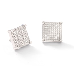 1/20 CT. T.W. Diamond Square Stud Earrings in Sterling Silver