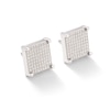 Thumbnail Image 2 of 1/20 CT. T.W. Diamond Square Stud Earrings in Sterling Silver