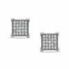 Thumbnail Image 1 of 1/8 CT. T.W. Diamond Square Stud Earrings in Sterling Silver