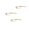 Thumbnail Image 1 of 10K Solid Gold L-Shaped Nose Stud Set - 22G 1/4&quot;