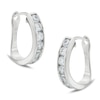 Thumbnail Image 1 of Cubic Zirconia Huggie Hoop Earrings in Sterling Silver