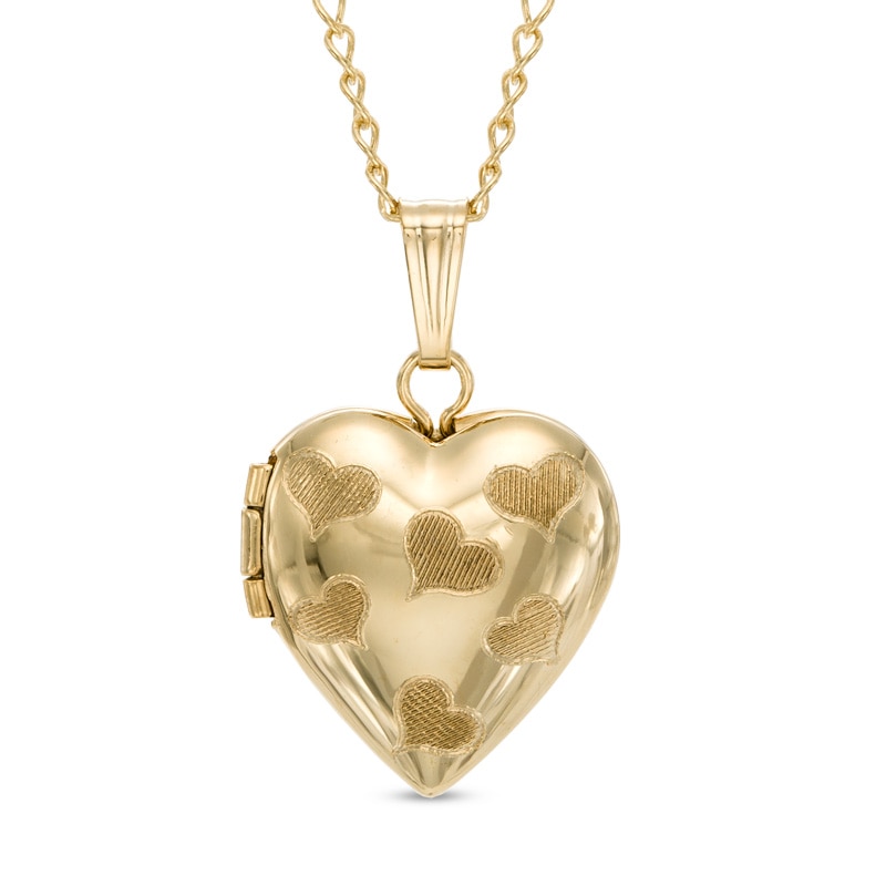 Child's Heart Locket Pendant in 14K Gold Fill - 15"