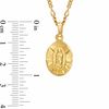 Thumbnail Image 2 of Oval Our Lady of Guadalupe Oval Pendant in Brass with 14K Gold Plate - 24&quot;