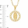 Thumbnail Image 1 of Our Lady of Guadalupe Pendant in Brass with 14K Gold Plate - 24"