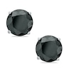 Thumbnail Image 0 of 8mm Black Cubic Zirconia Solitaire Stud Earrings in Sterling Silver