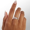 Thumbnail Image 2 of 5mm Heart-Shaped Cubic Zirconia "love" Ring in Sterling Silver - Size 7