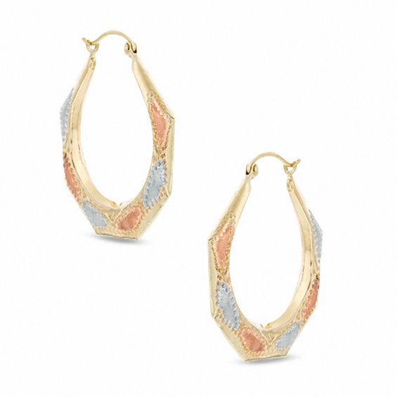 Gold Faize Hoop Earrings - ELISON RD.