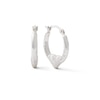 Thumbnail Image 1 of Diamond-Cut Heart Hoop Earrings in Hollow Sterling Silver